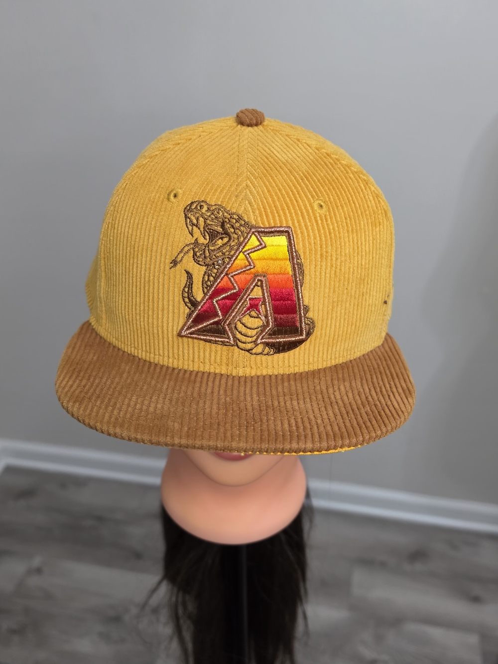 New Era Yellow and Brown Corduroy Arizona Diamondbacks Hat